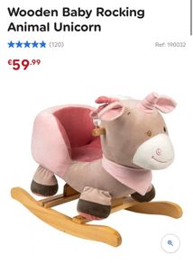 Wooden Baby Rocker Unicorn