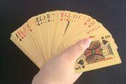 99.9% pure 24 Carat Gold Film Playing Poker Cards