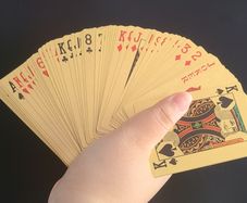 99.9% pure 24 Carat Gold Film Playing Poker Cards