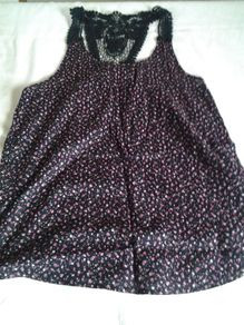 H&M Cotton and Lace Sleeveless Top for Sale