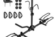 Bike Rack, 2-Bike Platform Style, 80 LBS Max Capacity Bike Rack Hitch for 1.25-/2-inch Receiver, Titling and Folding Bike Carrier with Tires up to 2.4" Wide, for Car, SUV, Truck, RV