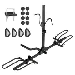 Bike Rack, 2-Bike Platform Style, 80 LBS Max Capacity Bike Rack Hitch for 1.25-/2-inch Receiver, Titling and Folding Bike Carrier with Tires up to 2.4" Wide, for Car, SUV, Truck, RV