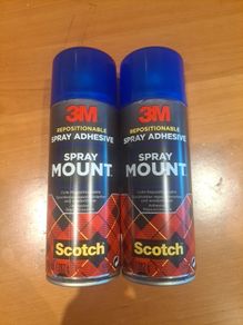 New Spray mount x 3 cans