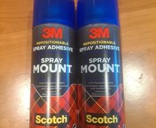 New Spray mount x 2 cans