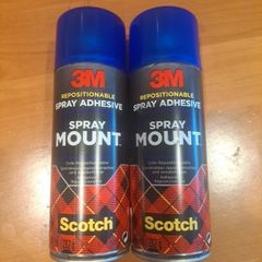 New Spray mount x 2 cans