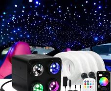 36W 4-Color RGBW Twinkle Fiber Optic Starlight Headliner Kit