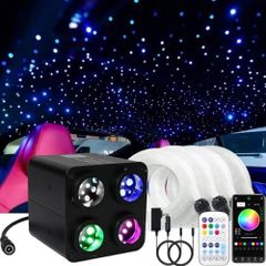 36W 4-Color RGBW Twinkle Fiber Optic Starlight Headliner Kit