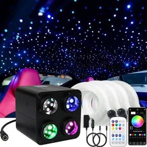 36W 4-Color RGBW Twinkle Fiber Optic Starlight Headliner Kit