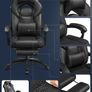 Gaming chair with footrest black-grey Image 6