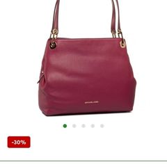 Michael Kors Leather Bag in Garnet