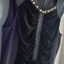 BASTYAN Black Silk and Velvet Gold Stud Dress Sz 12 Image 5