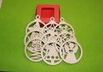 Christmas angel, xmas, stars, wood craft decoration set of 9 laser cut HANGING