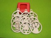 Christmas angel, xmas, stars, wood craft decoration set of 9 laser cut HANGING