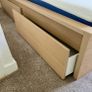 IKEA MALM double bed light oak veneer with full under-bed storage Image 5