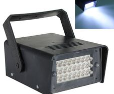 24 White LEDs Strobe Light DJ Disco Operated Party Stage Lighting Effect Lights