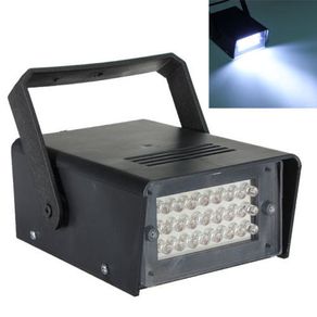 24 White LEDs Strobe Light DJ Disco Operated Party Stage Lighting Effect Lights