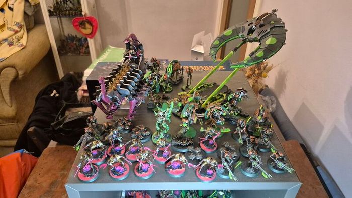 Fully Painted Necron 40k  Army  2000pts C tan Shards, Doomsday Ark and more