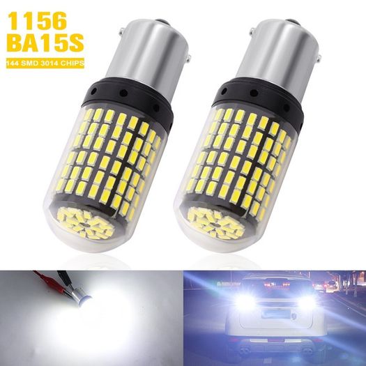 No Hyper Flash BA15S P21W BAU15S PY21W Front Rear Turn Signal Bulb Canbus Error Free Led Amber Yellow 3014 Chipset 144SMD