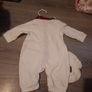 white and tartan babygro with matching hat Image 5