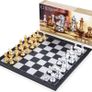 Travel Chess Board Set Games - Magnetic Chess Piece with Portable/Foldable Board- Educational Toys For Kid/Children/Adults -Gold/Silver Chess Piece -Traditional Game Gift Image 3