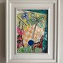 Original art framed original art Acrylic painting drawing framed holiday feel art Irish art Image 10