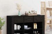 Sideboard Black Oak 100 x 30 x 59.5 cm Engineered Wood