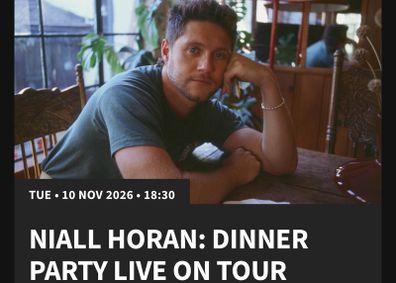Niall Horan PARKING TICKET Tuesday Nov 10th