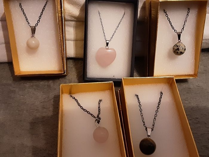 selection of more home made necklaces