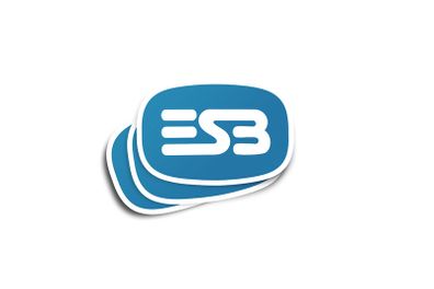 ESB Retro Logo Glossy Stickers 2-Pack