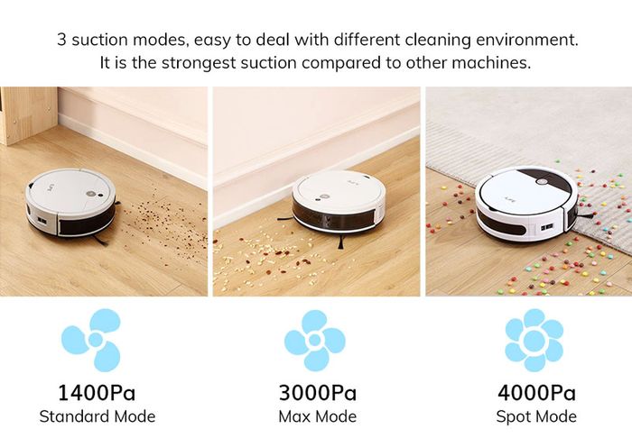 ILIFE V9e Robot Vacuum Cleaner Smart Suction, Dust Box WIFI Cellphones APP ,4000Pa Suction 110 Mins RunTime, Household Tools
