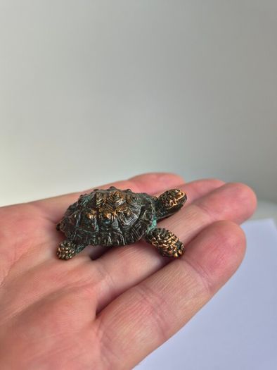 Brass Turtle Animal Statue Small Sculpture Tabletop Figurine Home Decor Gifts