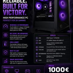 Rx 6800xt & Ryzen 7 5700x3d Gaming Pc
