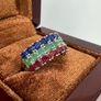 Silver Harry Ivens Multi Gemstone Band  A Masterpiece of Color Image 2