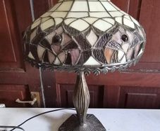 Large Tiffany Style Stained Glass Table Lamp 48cm
