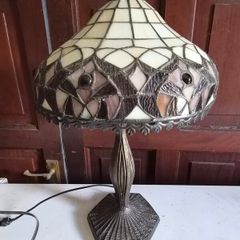 Large Tiffany Style Stained Glass Table Lamp 48cm