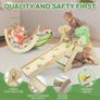 Climbing Frame with Soft Cushion, 7 in 1 Foldable Indoor Climbing Frame, Montessori Baby Toddler Climbing Toys Indoor, Climber Indoor Set with Arch, Ramp, Ladder (Dinosaur) Image 5