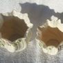 BELLEEK (Irish parian ware) - two handkerchief vases of the Tridacna pattern (7th & 9th Belleek marks) Image 2