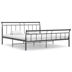 Bed Frame Black Metal 180x200 cm