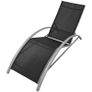 Sun Loungers with Umbrella Aluminium Black Image 2