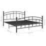 Bed Frame Black Metal 140x200 cm Image 7