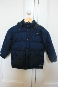 Navy Gap Puffa Hooded Jacket Like New Age 6 - 7 Years