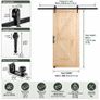 Wooden Sliding Barn Door with Hardware Kit Image 2
