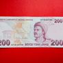 Turkey   200  Lira  2003  Pick  227   ( Uncirculated ) Image 2