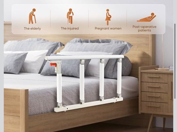 Foldable bed rail- for elderly adults- bed safety