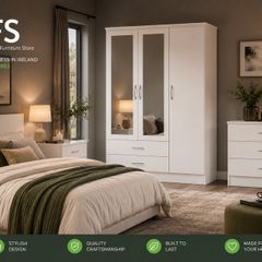 3 Door Mirrored Wardrobe ONLY 349