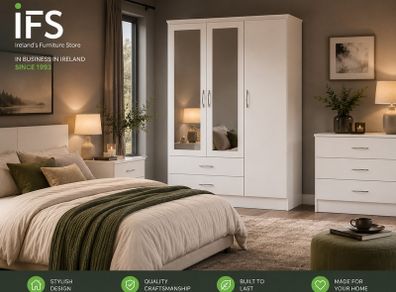 3 Door Mirrored Wardrobe ONLY 349