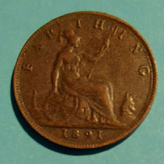 1891 Victorian Farthing coin Extremely Fine Condition