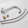 Kitchen Mixer Tap Dual Lever Swivel Spout Chrome Sink Taps (FREE POSTAGE) Image 3