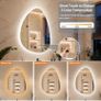 Bathroom Mirror with LED Lights: 550x770mm Asymmetrical Wall Mirror with Dimmable 3 Colour Image 4