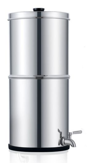 Stainless Steel Gravity Water Filter, Fluoride Removal| No Electricity